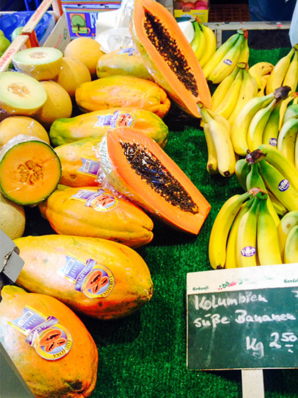 Papaya für Papaya Avocado Salat