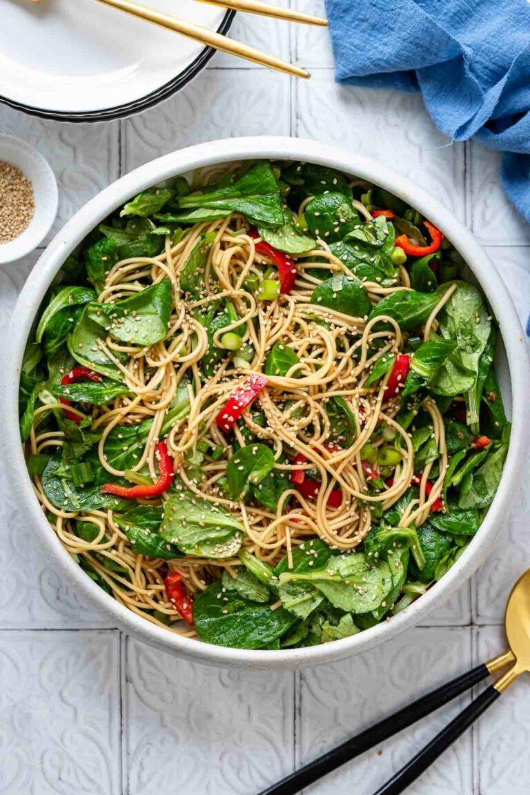 Ramen Noodle Salad with Tender Greens