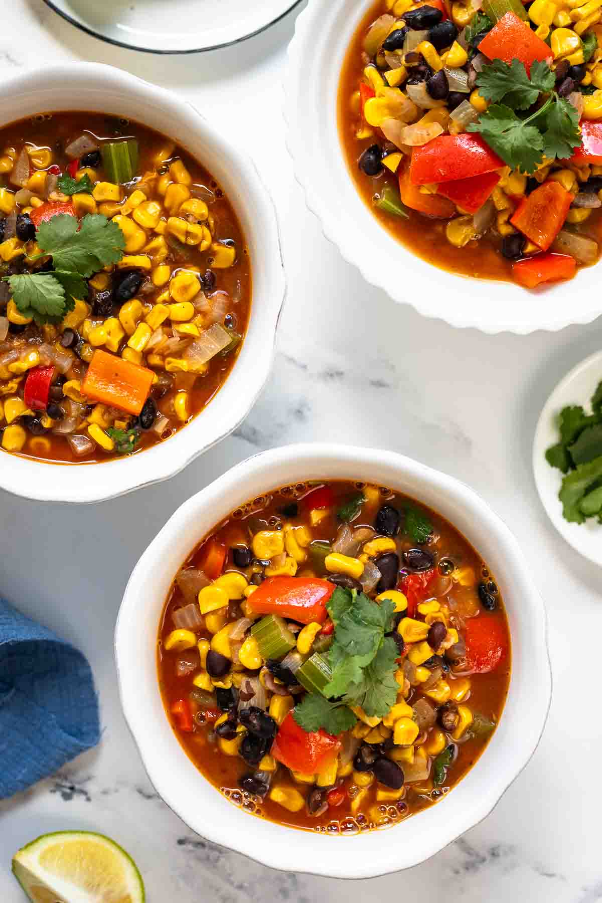 Mais-Bohnen-Eintopf Rezept (Maissuppe mit schwarzen Bohnen)