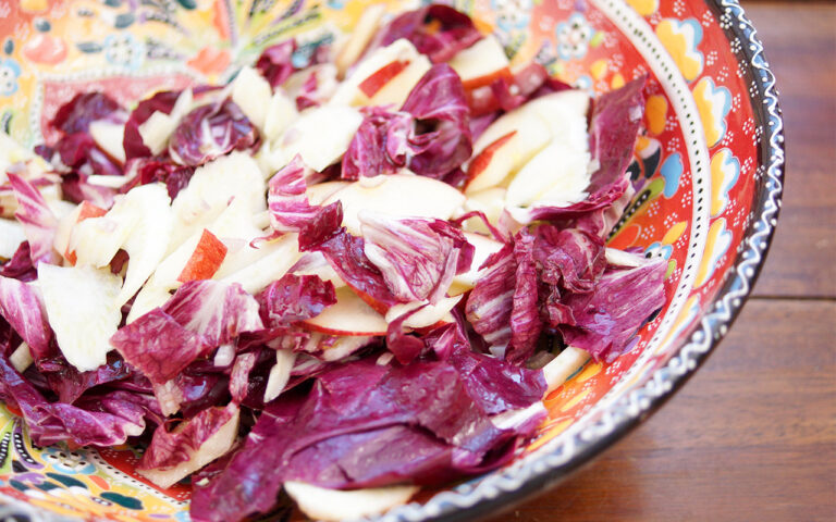 Fennel, Radicchio and Apple Salad in a Tangy Lemon Dressing