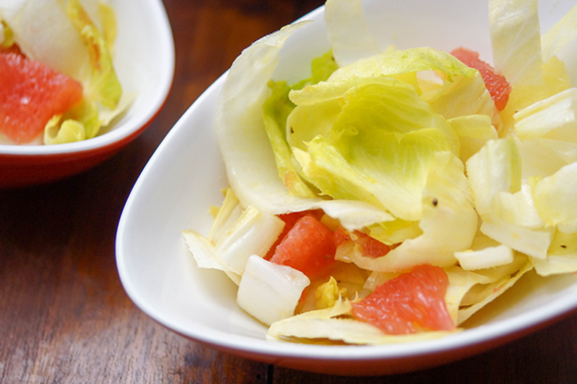 Chicorée (Endivien) Salat Rezept mit Grapefruit