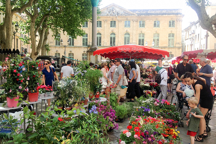 Aix-en-Provence provenzalischer Markt.