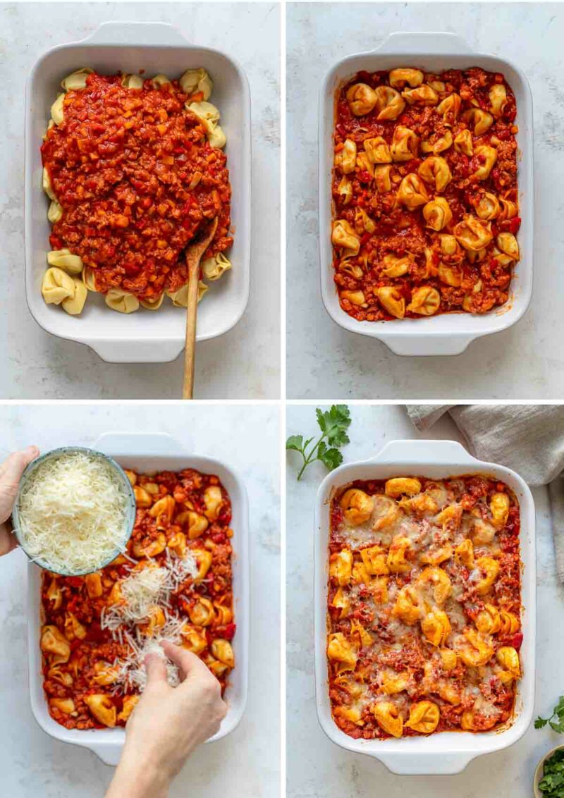 Auflauf mit Tortellini und Salsiccia