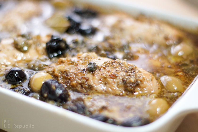 Chicken Marbella mediterrane Art, Hähnchen Marbella, Hähnchen Eintopf mit Oliven