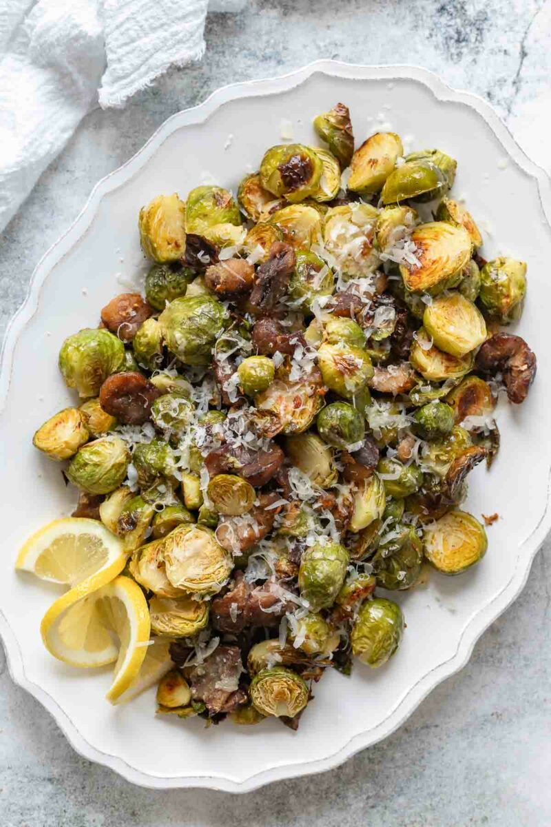 Rosenkohl im Ofen mit Maronen