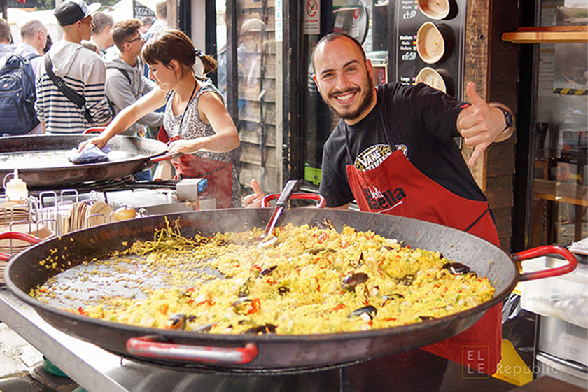Paella in Camden Market, London
