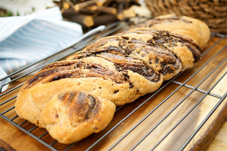 Braided Chocolate Spelt Bread