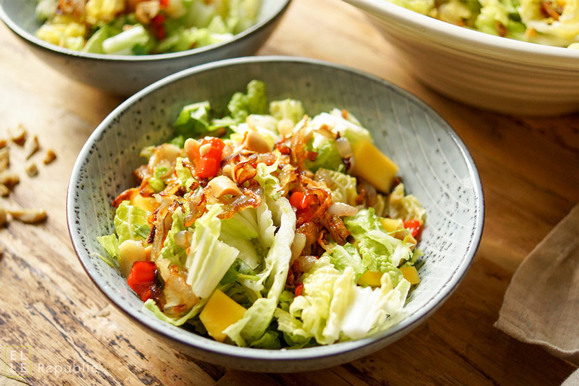 Mango-Chinakohl-Salat mit Kokosnussmilch