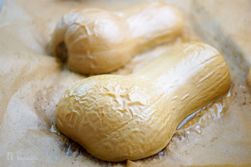 Butternut-Kürbis im Ofen rösten