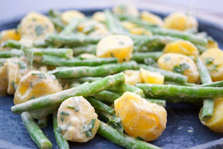 Grüne Bohnen und Kartoffeln mit Tahin-Dressing Rezept
