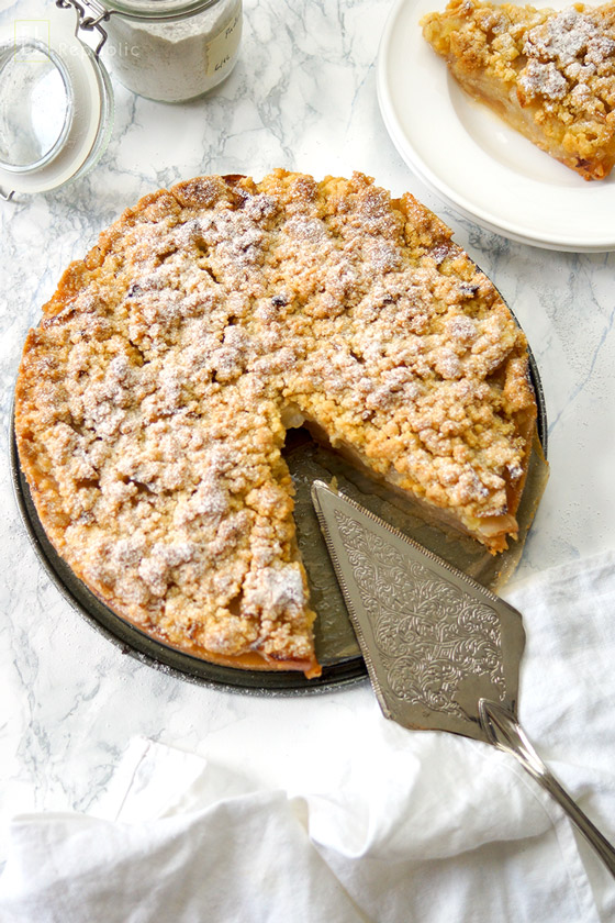 Einfache rezept für Omas Apfelkuchen mit Streusel