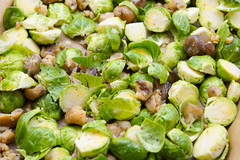 Rosenkohl geröstet mit Maronen