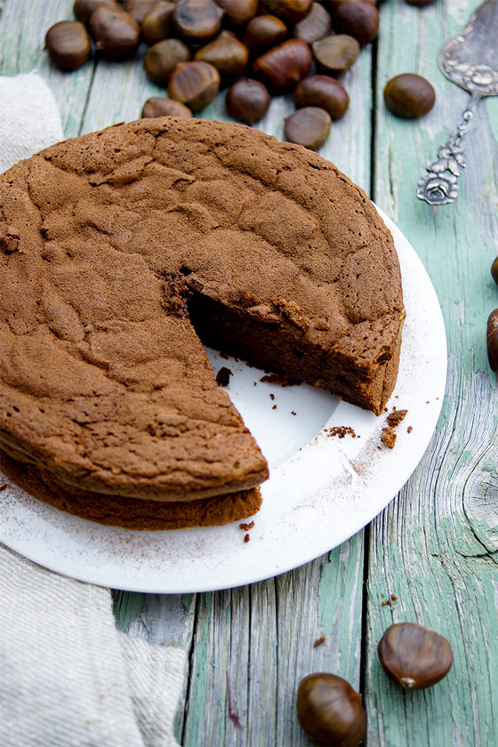 Chocolate Chestnut Cake, flourless, gluten-free