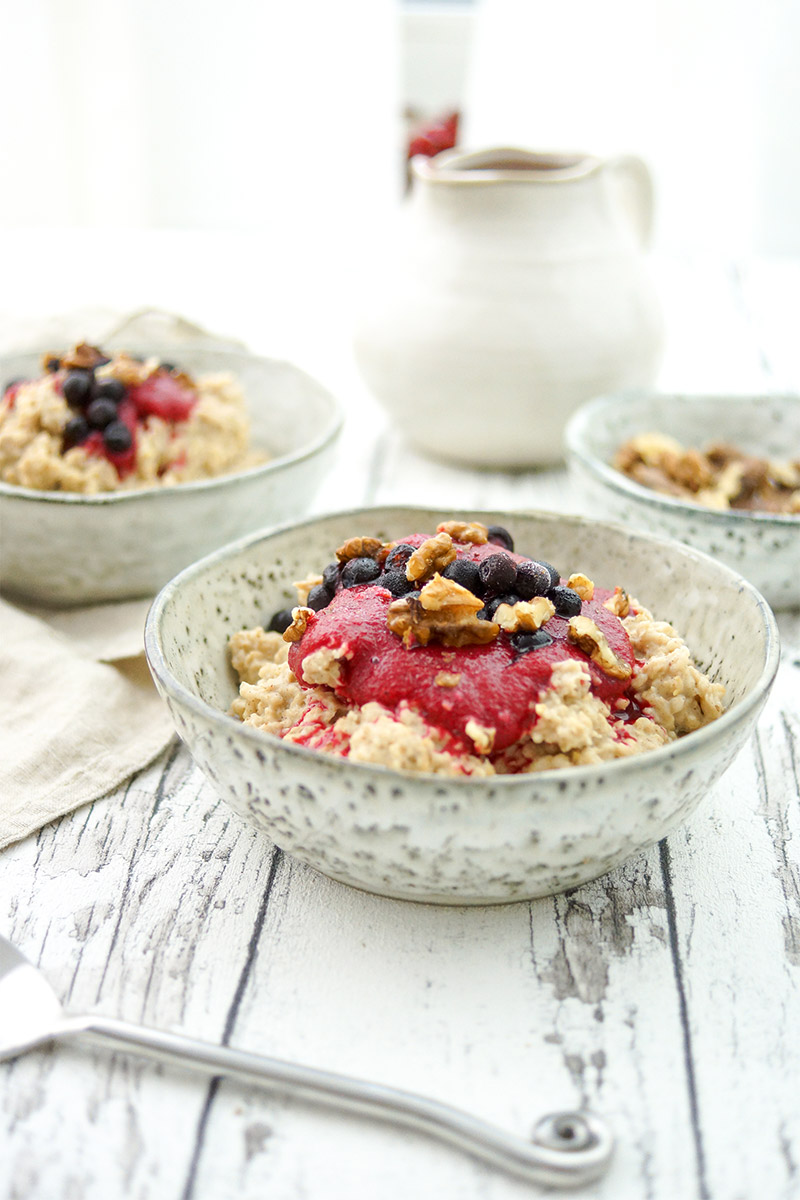 Porridge mit Orangen und Rote Bete Rezept (vegan, vegetarisch, gesund, glutenfrei, low-fat, frühstück)