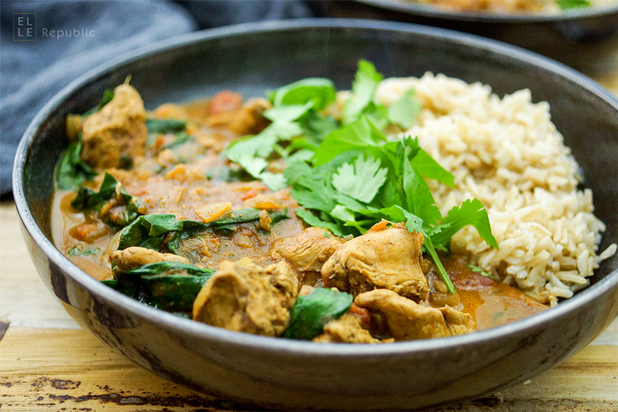 Easy Garam Masala Chicken with Spinach