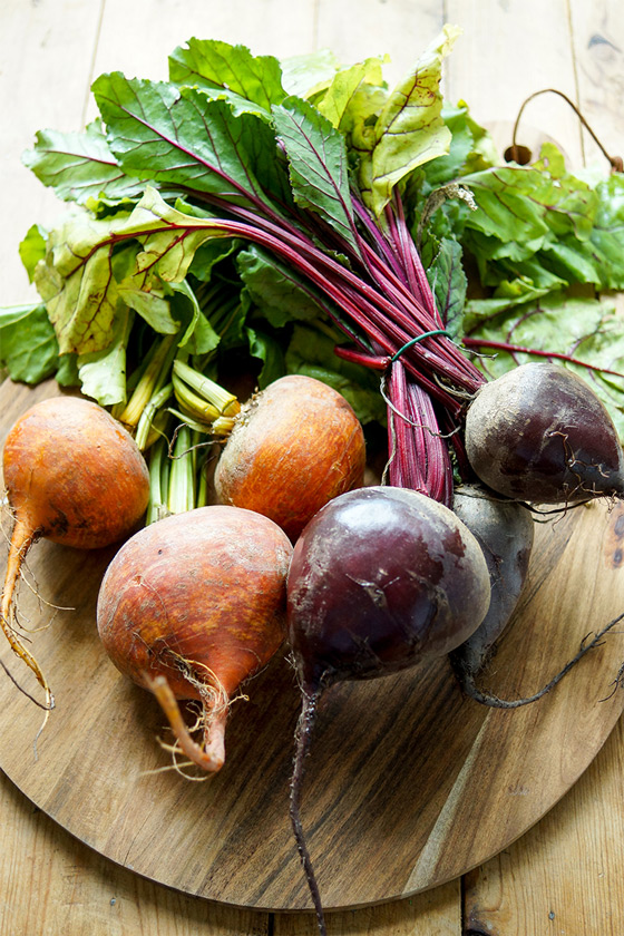 Frische Bete Gelb und Rot