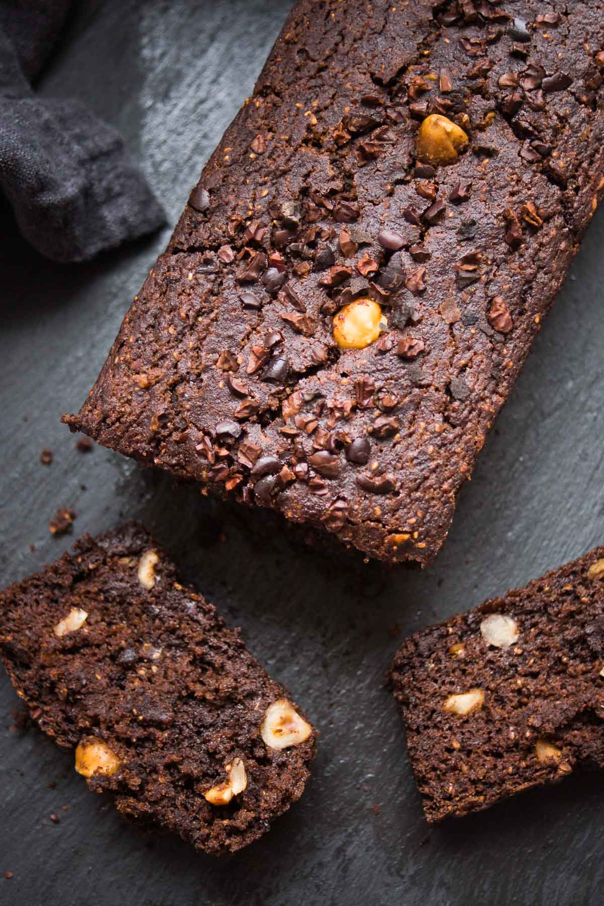 Double Chocolate Brownie Bread, Vegan Rezept für Schokoladen-Brot