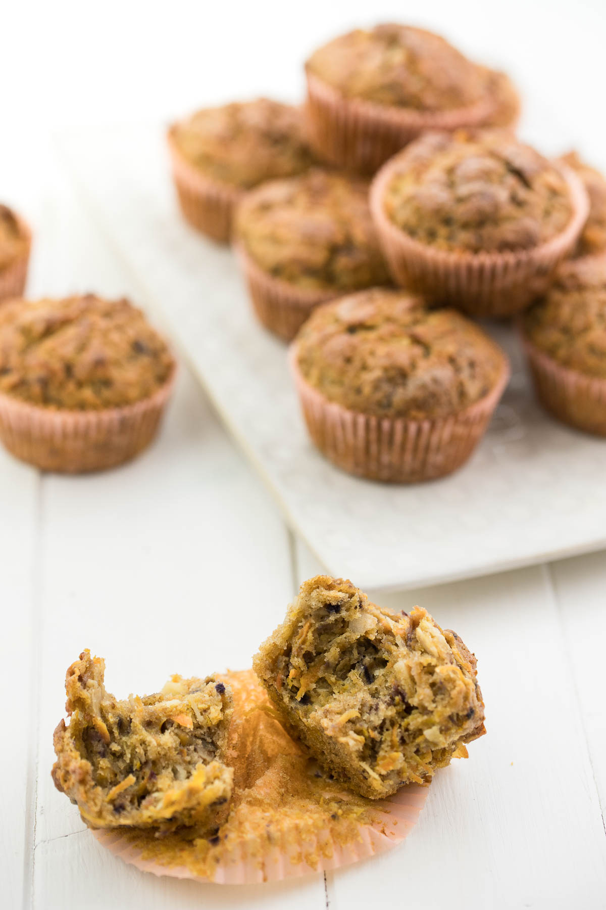 Karotten-Muffins mit Ingwer und Kokos