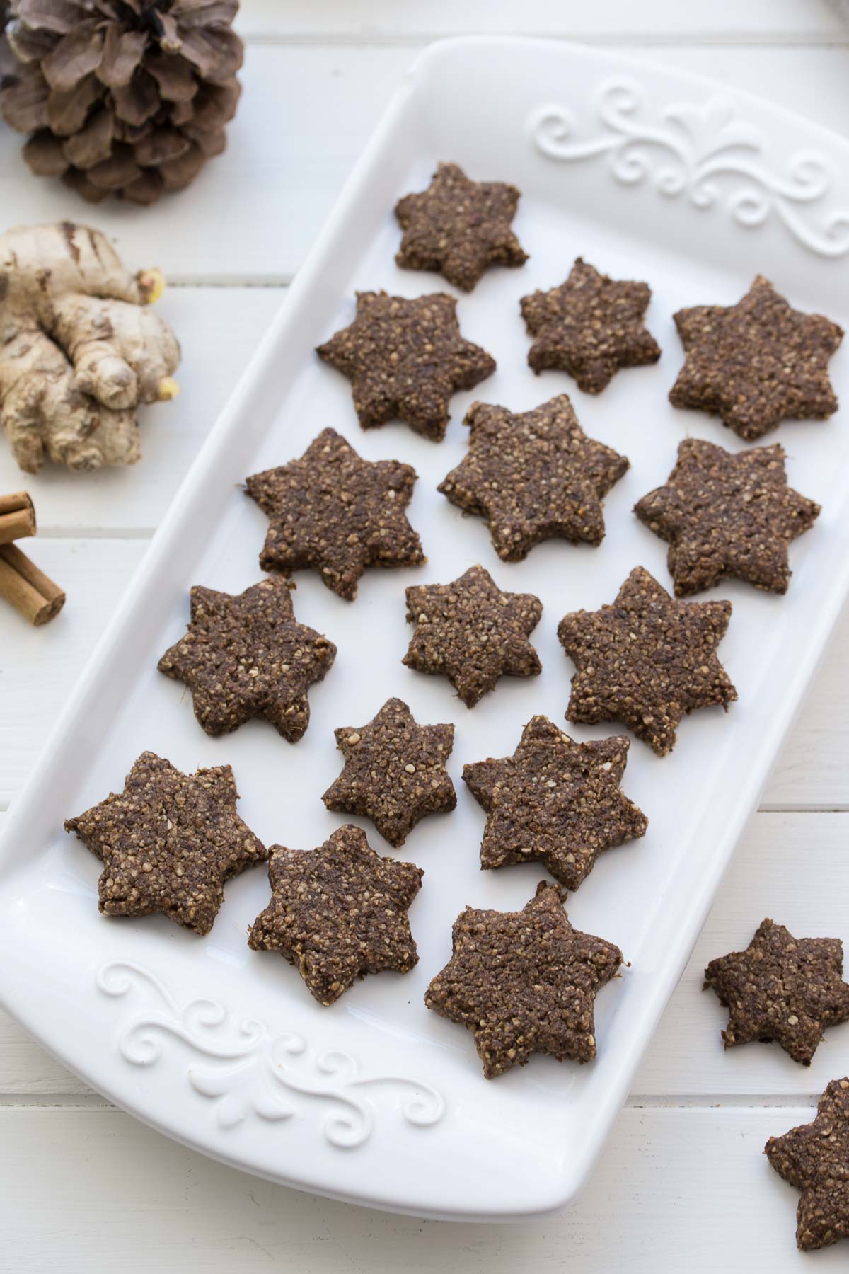 Glutenfreie Ingwer-Kekse mit Frischen Ingwer, Zimt, Ahornsirup, unraffiniertem <a href=