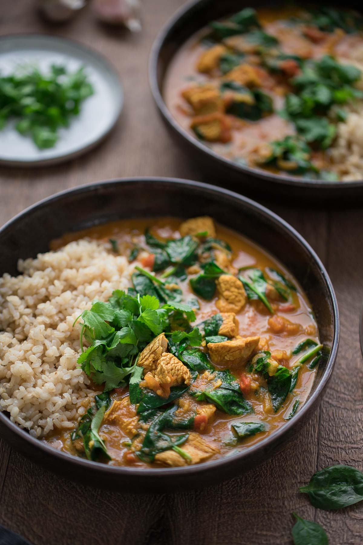 Puten-Curry mit Garam Masala, Kokos, Spinat Rezept