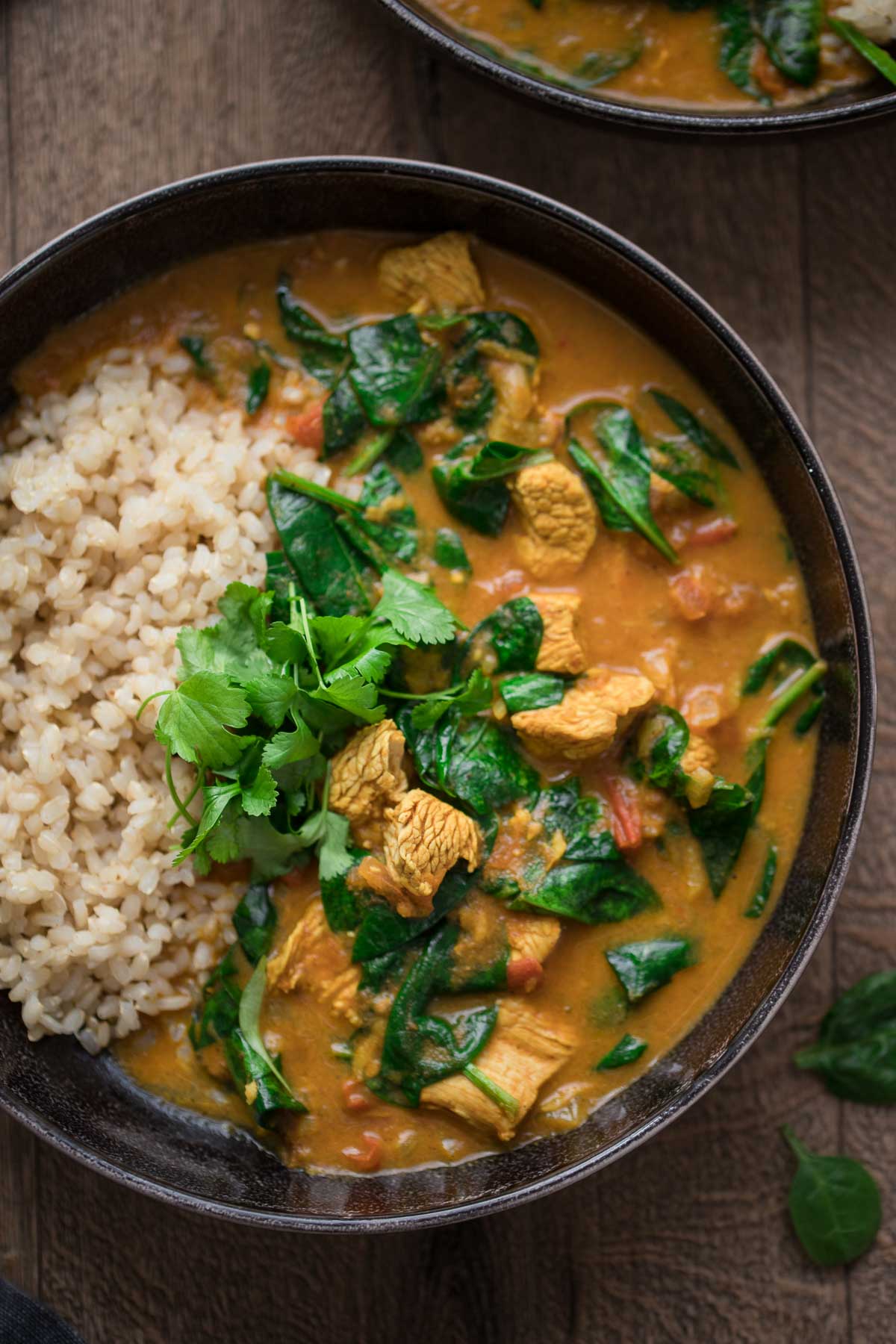 Puten-Curry mit Garam Masala, Kokos, Spinat Rezept