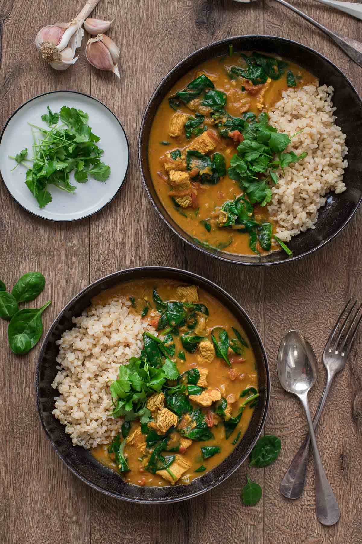 Puten-Curry mit Garam Masala, Kokos, Spinat Rezept