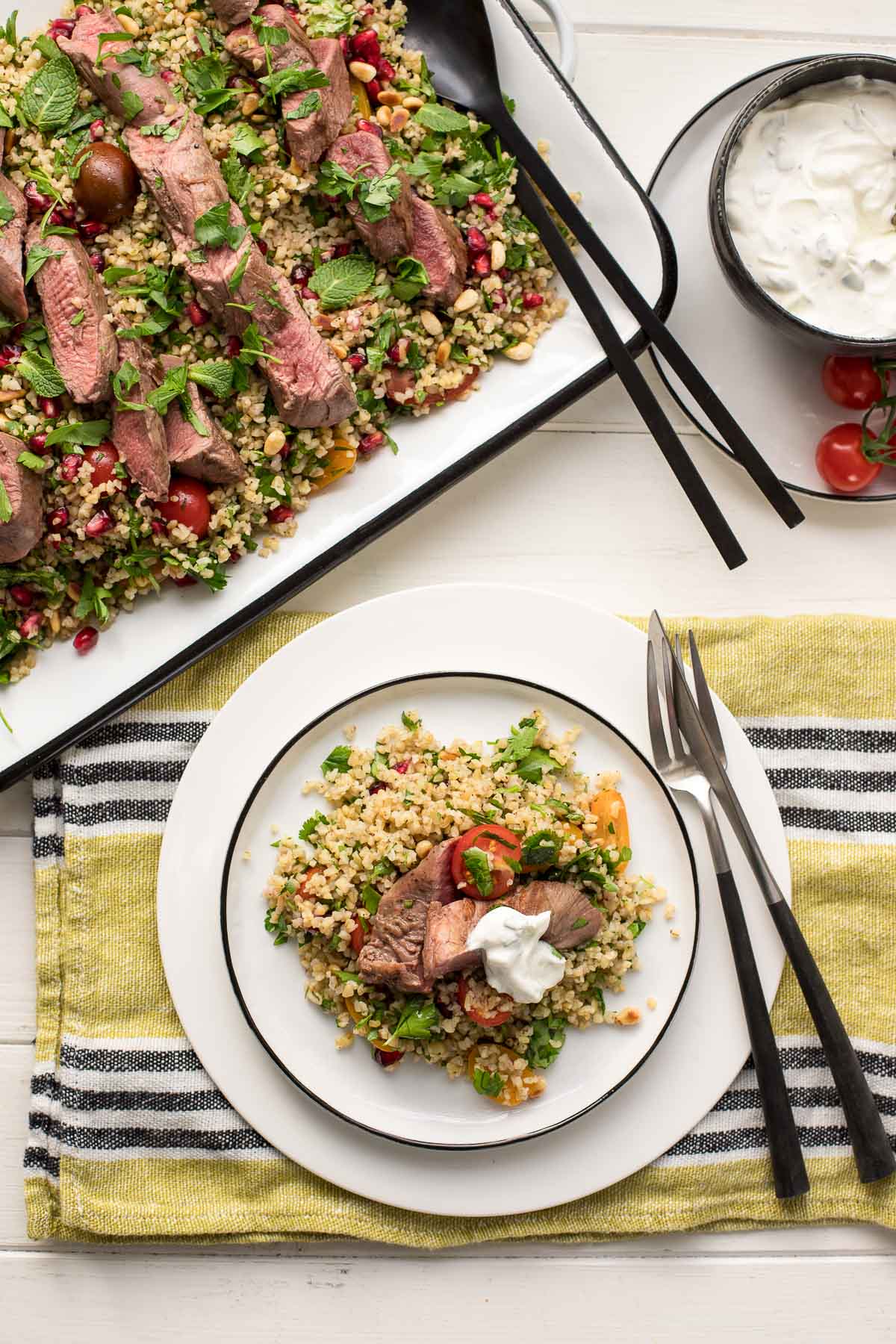 Lammfilet mit orientalischem Bulgur-Salat