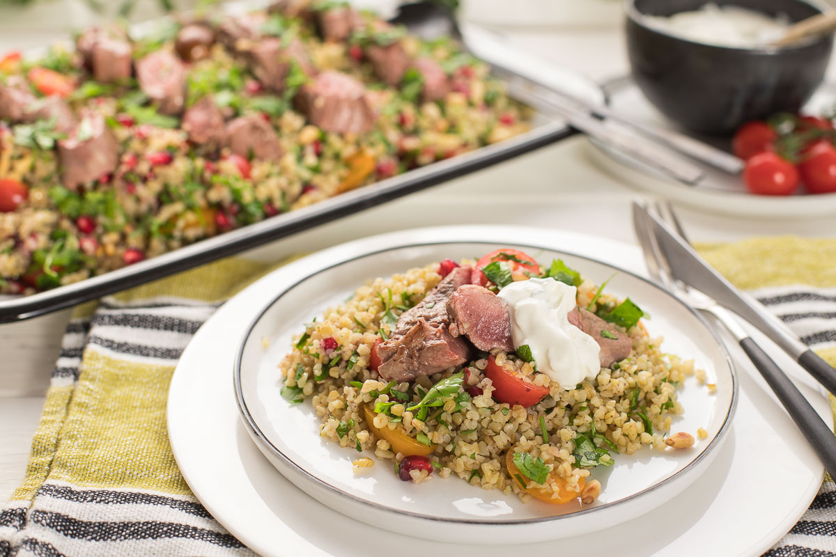 Lammfilet mit orientalischem Bulgur-Salat