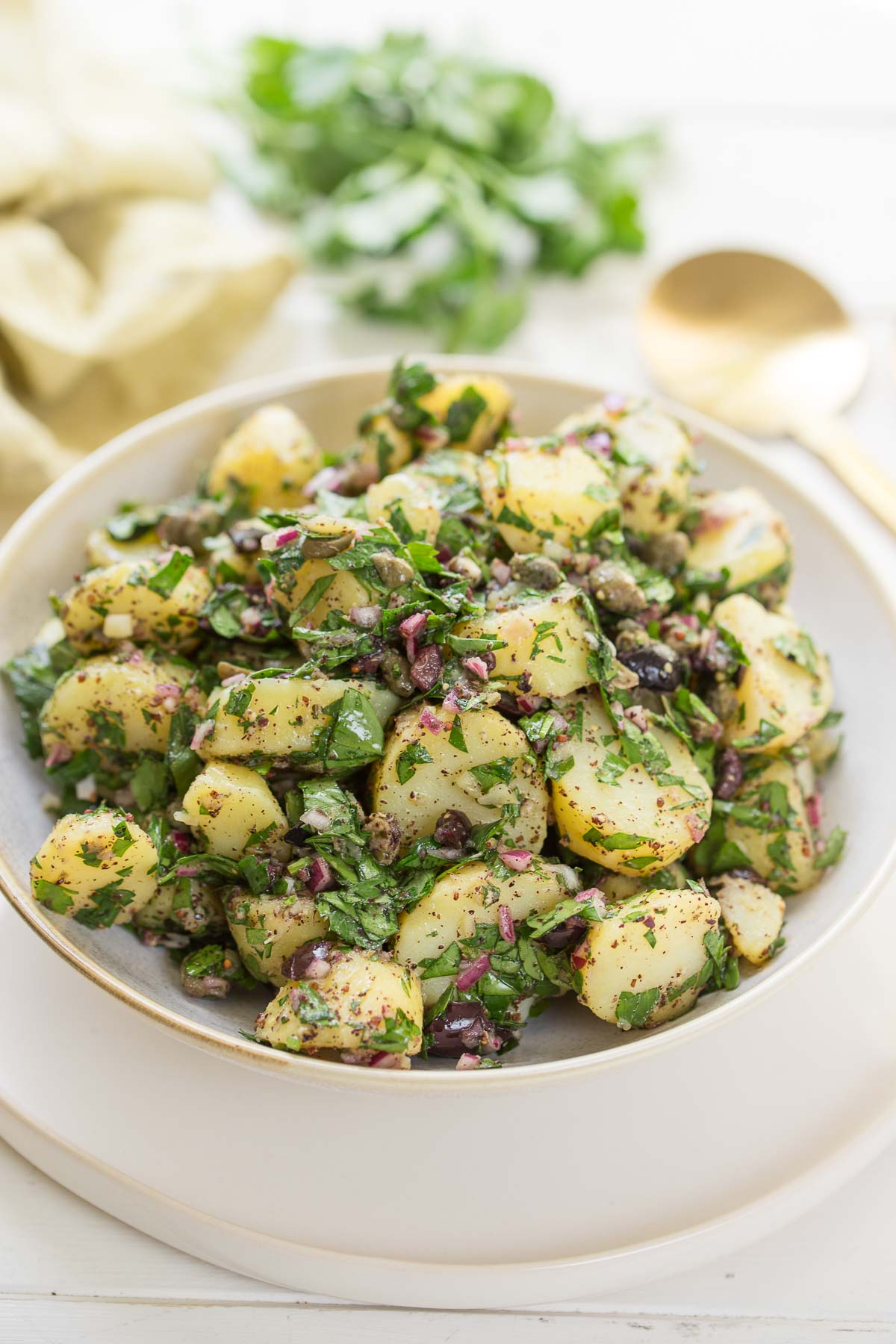 Vegan Mediterranean Potato Salad with Sumac Dressing