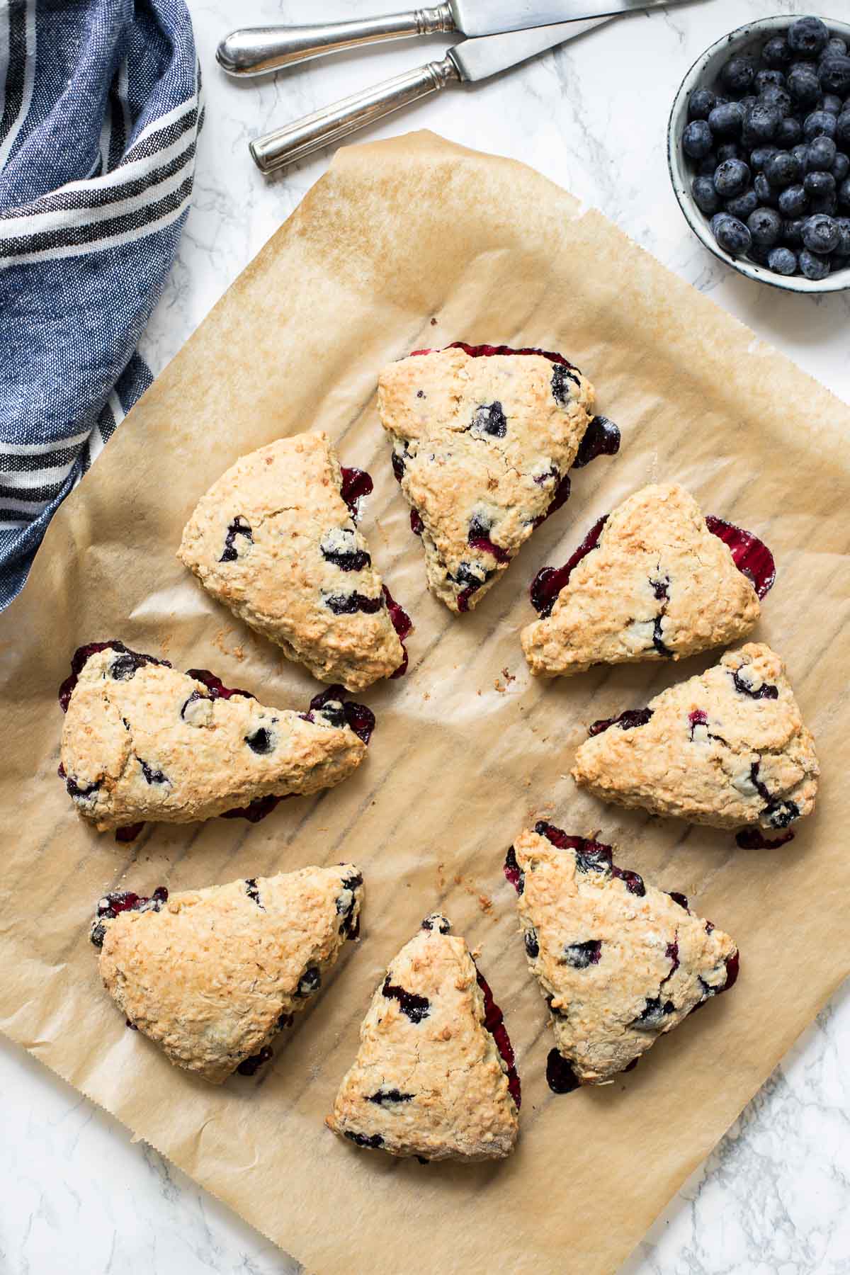 Blaubeer Scones Rezept, Heidelbeeren Gebäck