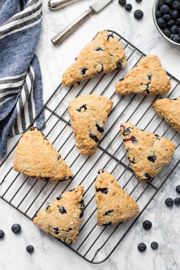 Blaubeer Scones Rezept, Heidelbeeren Gebäck