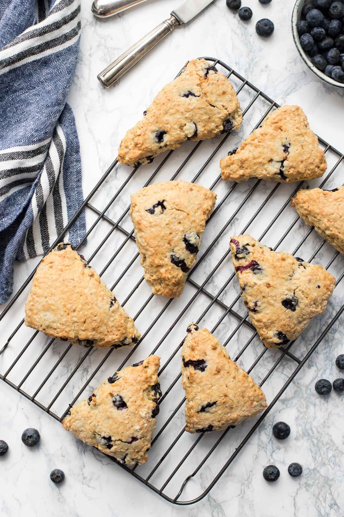 Blaubeer Scones Rezept, Heidelbeeren Gebäck