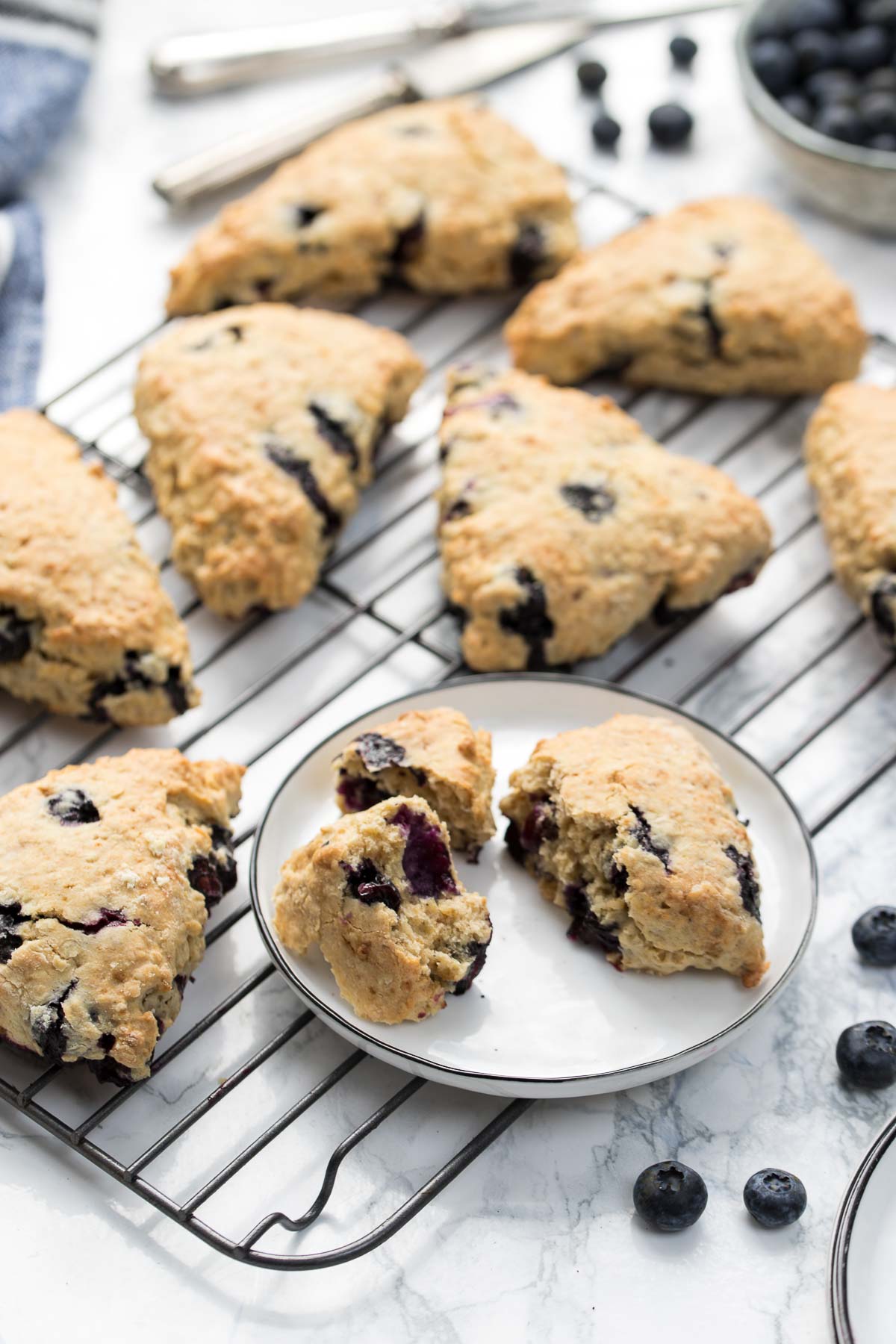 Blaubeer Scones Rezept, Heidelbeeren Gebäck