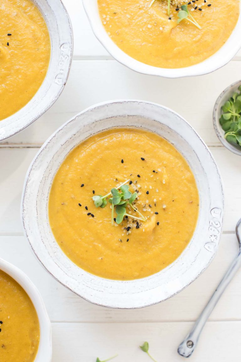 Roasted Carrot Soup with Coconut Milk