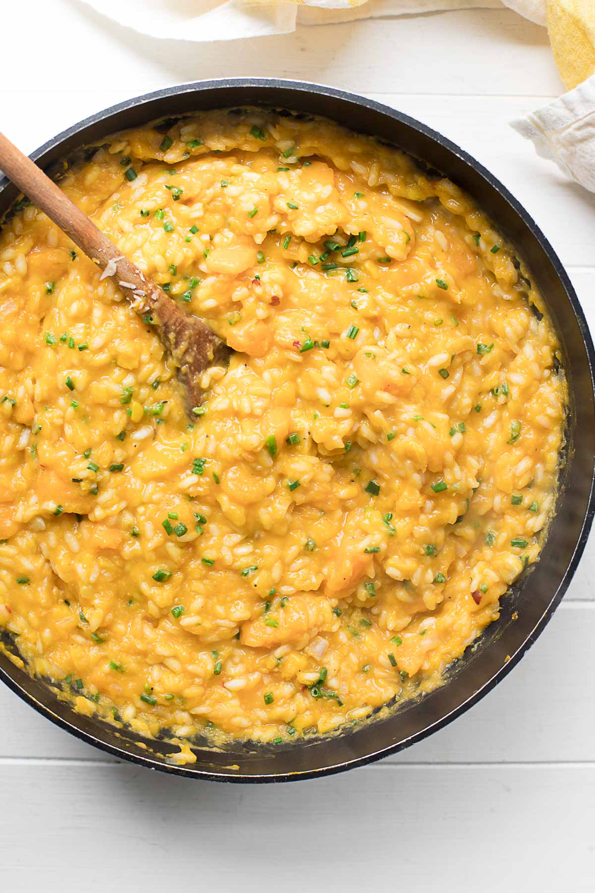 Cremige Kürbis-Risotto mit Butternut-Kürbis, Ingwer, Parmesan Rezept