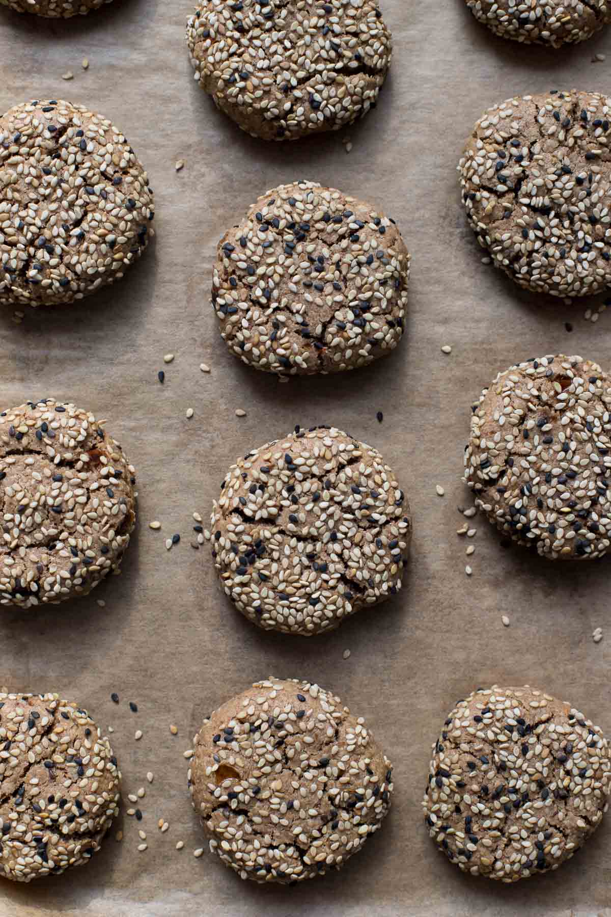 Vegane Dattel Tahini Kekse Rezept / Dattelkekse mit Sesam
