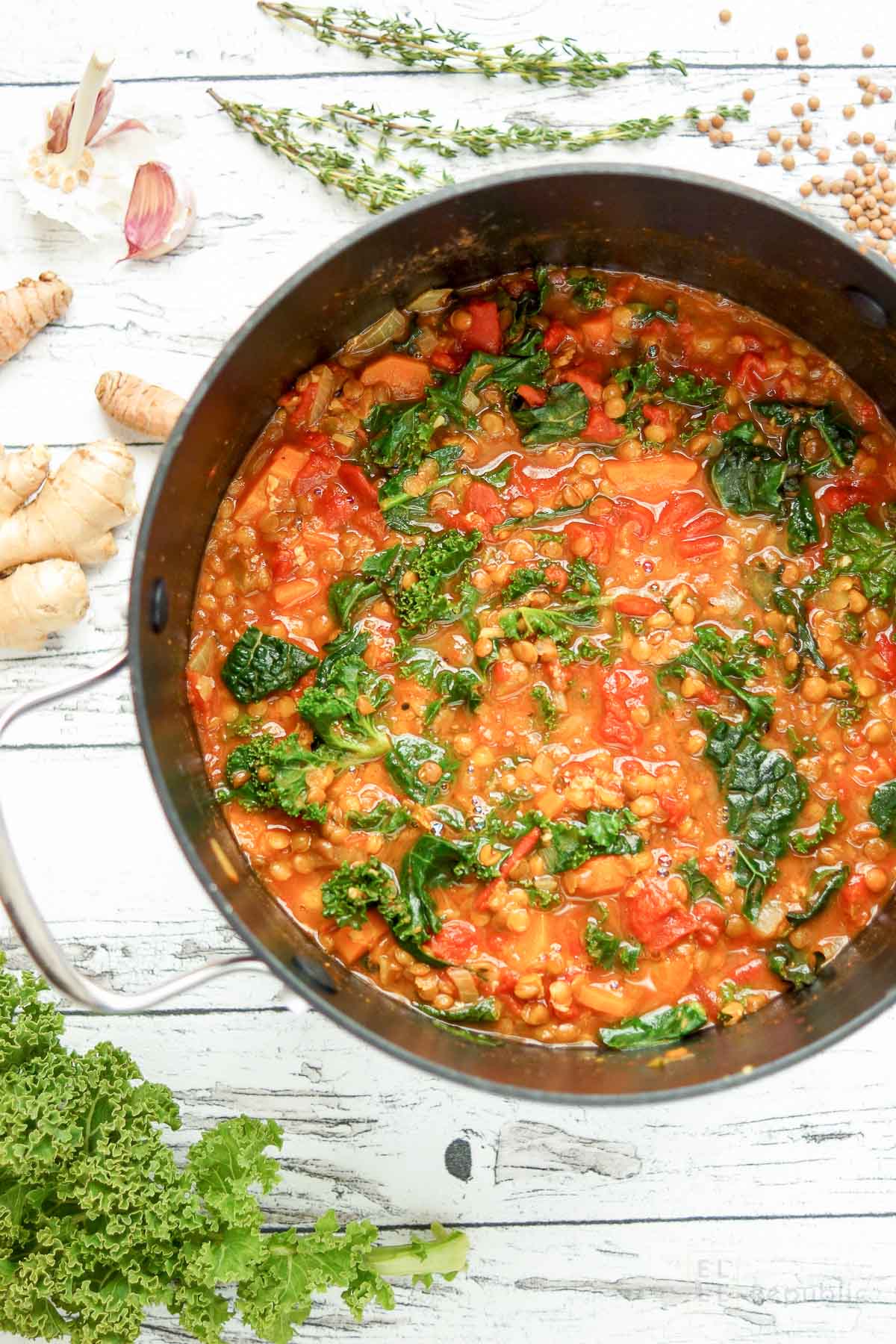 Herbst-Rezepte, Linsensuppe mit Grünkohl