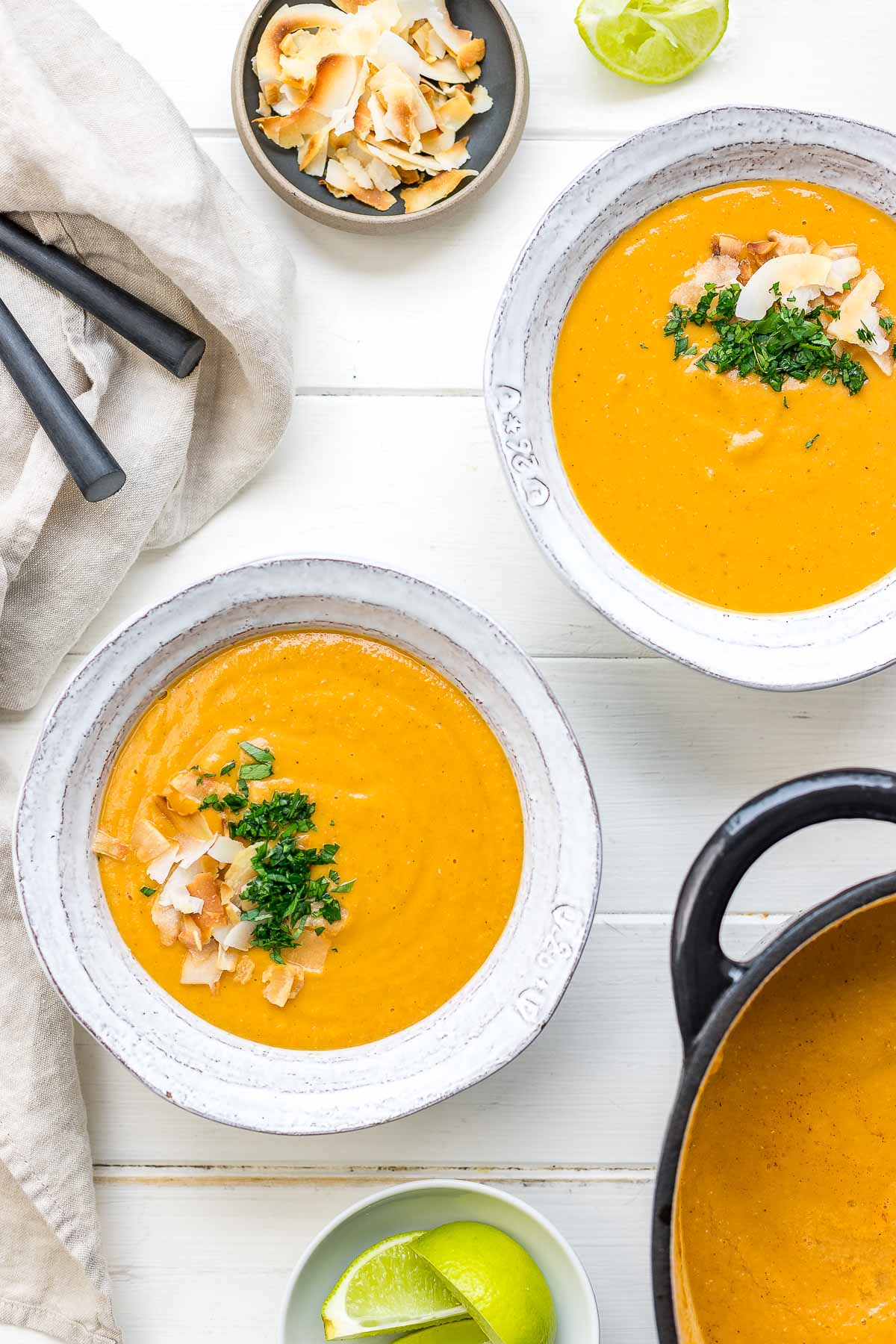 Curry-Kokos-Linsensuppe mit Süßkartoffel Rezept