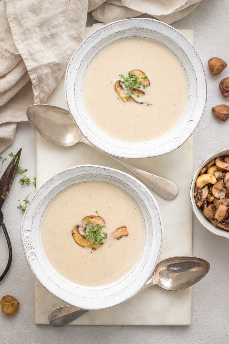 Maronensuppe Rezept als Vorspeise für Weihnachtliches Essen