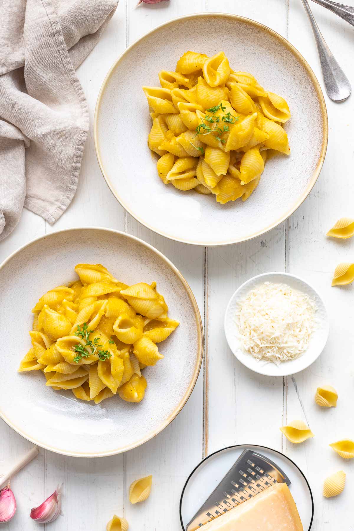 Cremige Kürbis Pasta (vegan) mit Butternusskürbis und Ral el Hanout