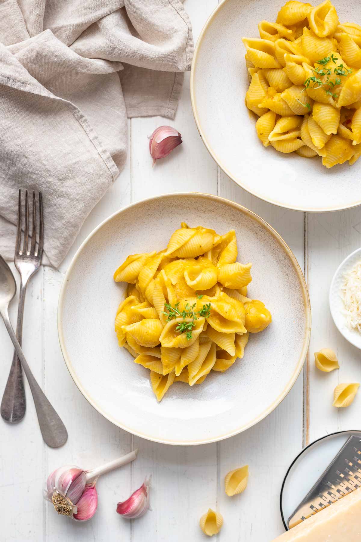 Cremige Kürbis Pasta (vegan) mit Butternut-Kürbis