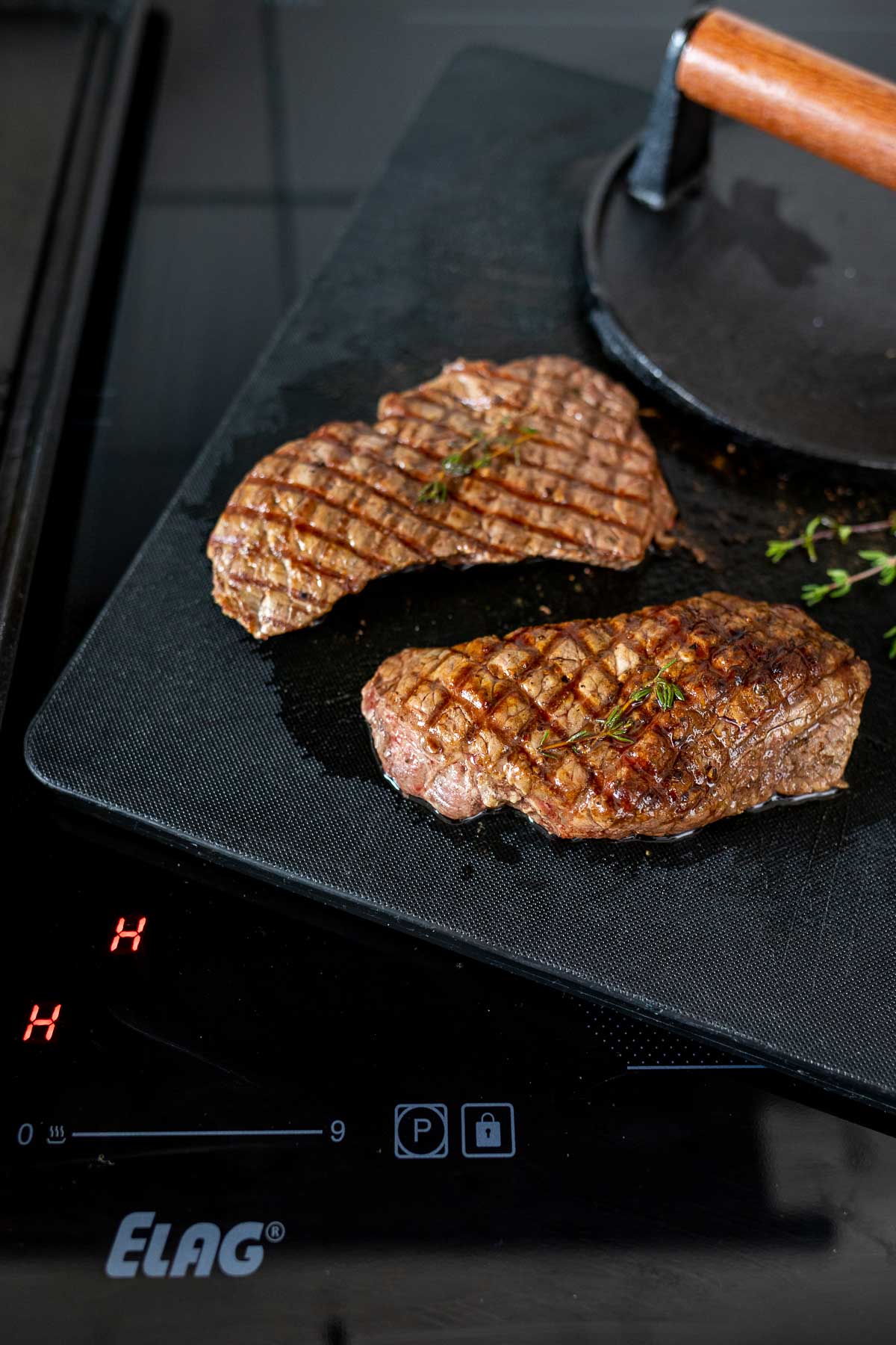 Steak Grillen mit ELAG Induktionkochfeld und Grillplate