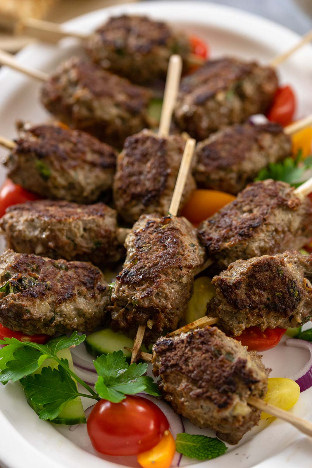 Grilled Lamb Kofta with Herb-Yoghurt Dip