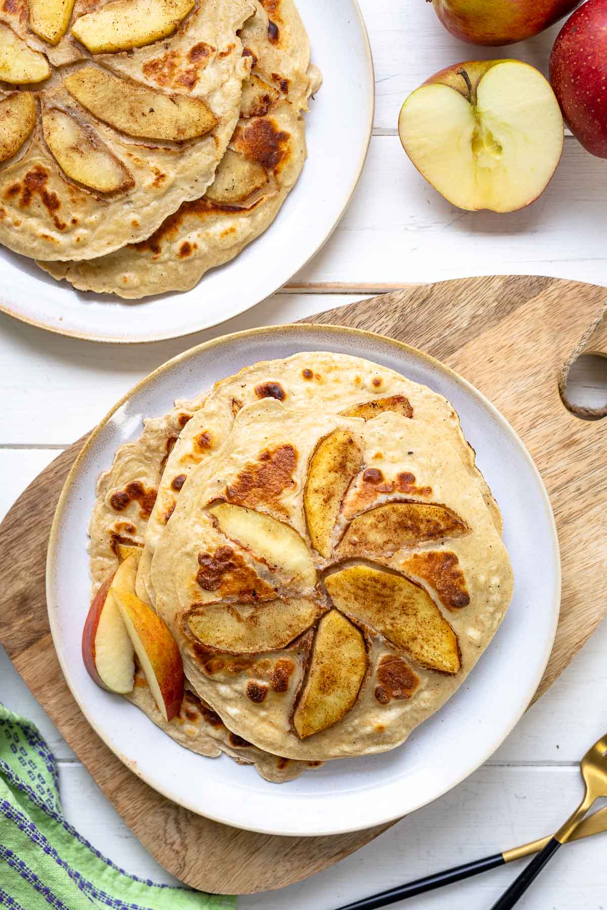 Apfelpfannkuchen Rezept aus Omas Küche mit Vollkorn und Weizenmehl