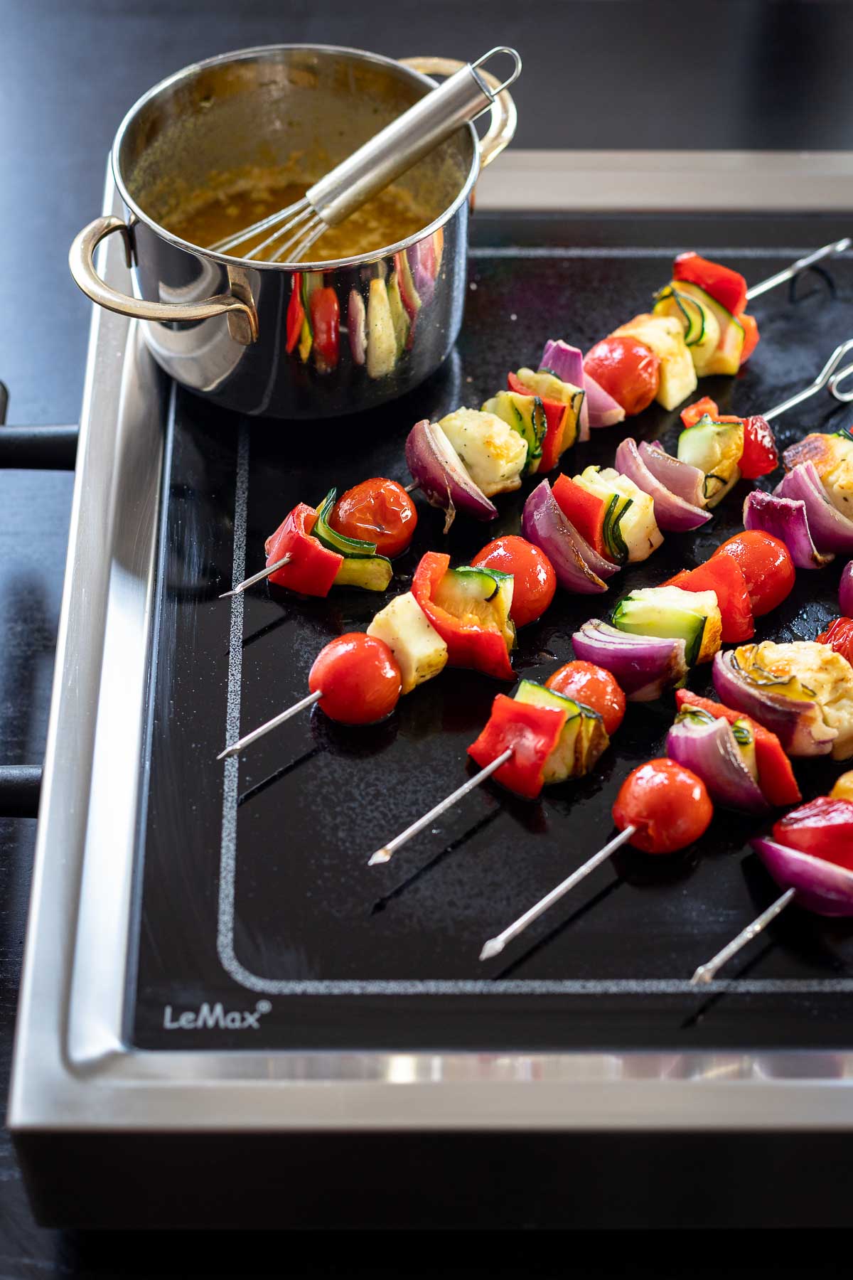 Halloumi and Vegetable Skewers