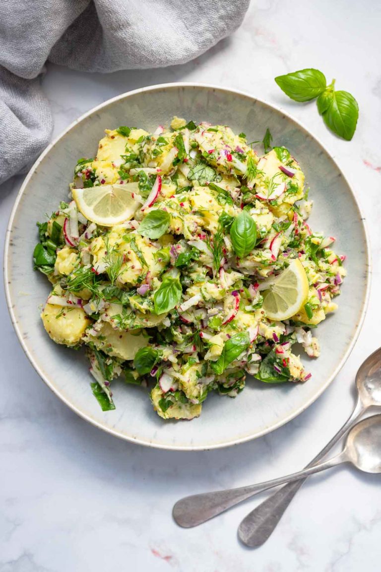 Mediterraner Kartoffelsalat mit Senf & Kapern (ohne Mayo) Rezept