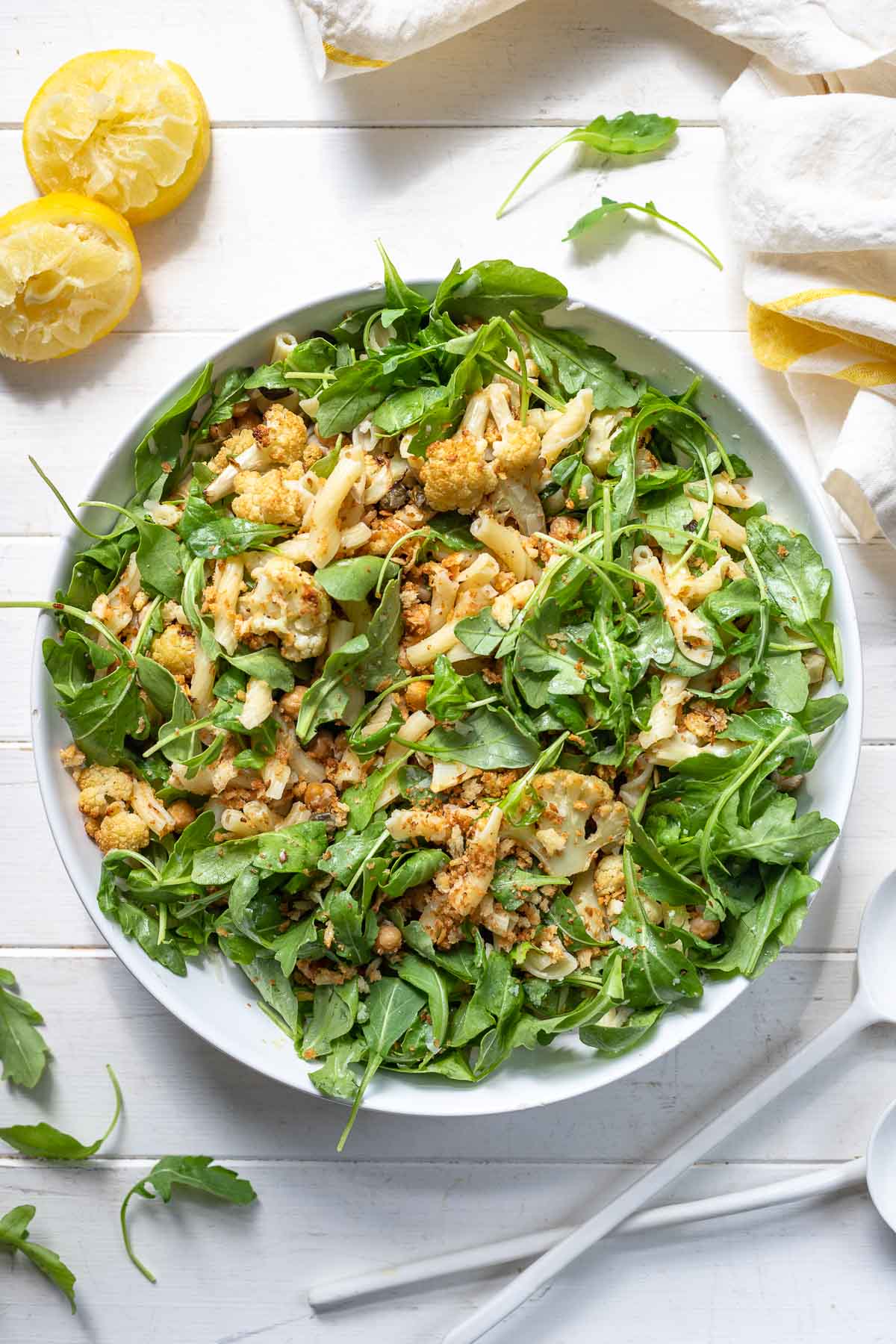 Blumenkohl-Nudelsalat mit Kichererbsen Rezept
