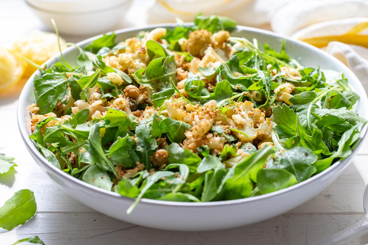 Blumenkohl-Nudelsalat mit Kichererbsen Rezept