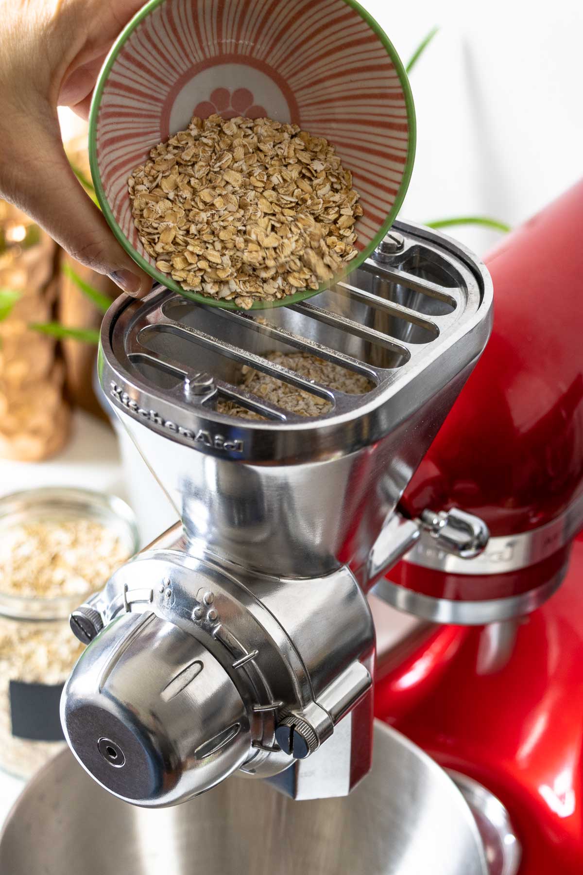 Hafermehl: Selber herstellen aus Haferflocken mit Kitchenaid