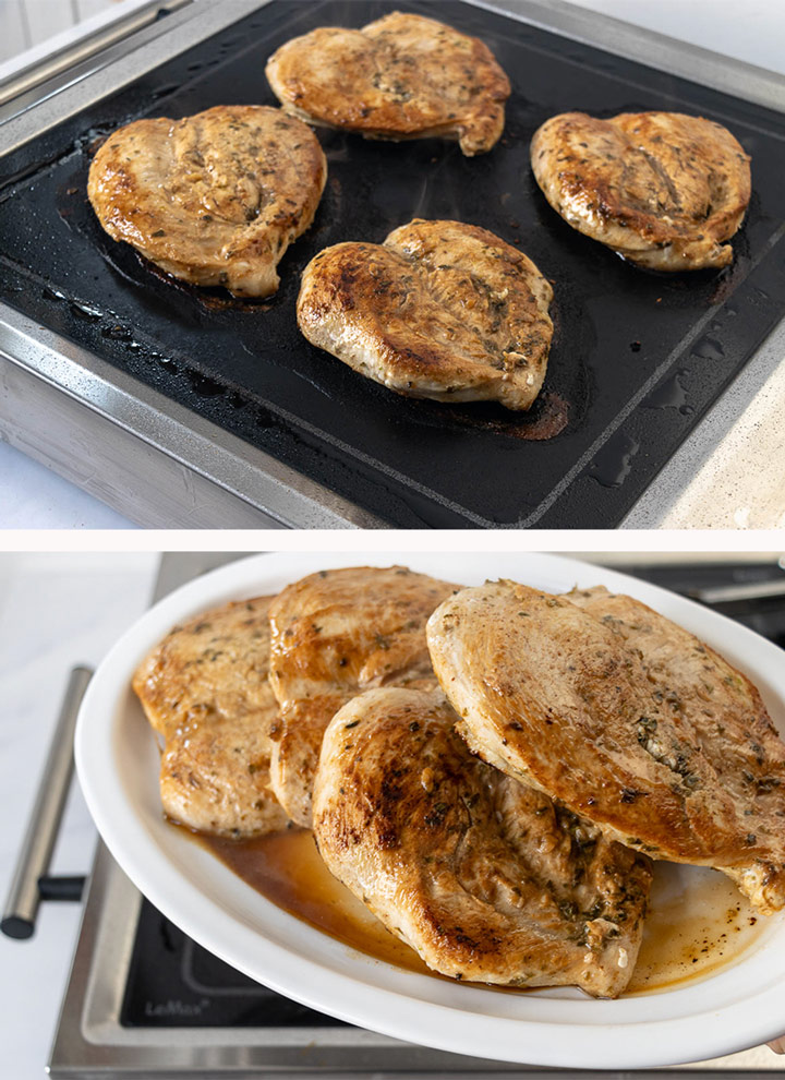 LeMax Grill mit Hähnchenbrustfilet (Schmetterlingsschnitt)